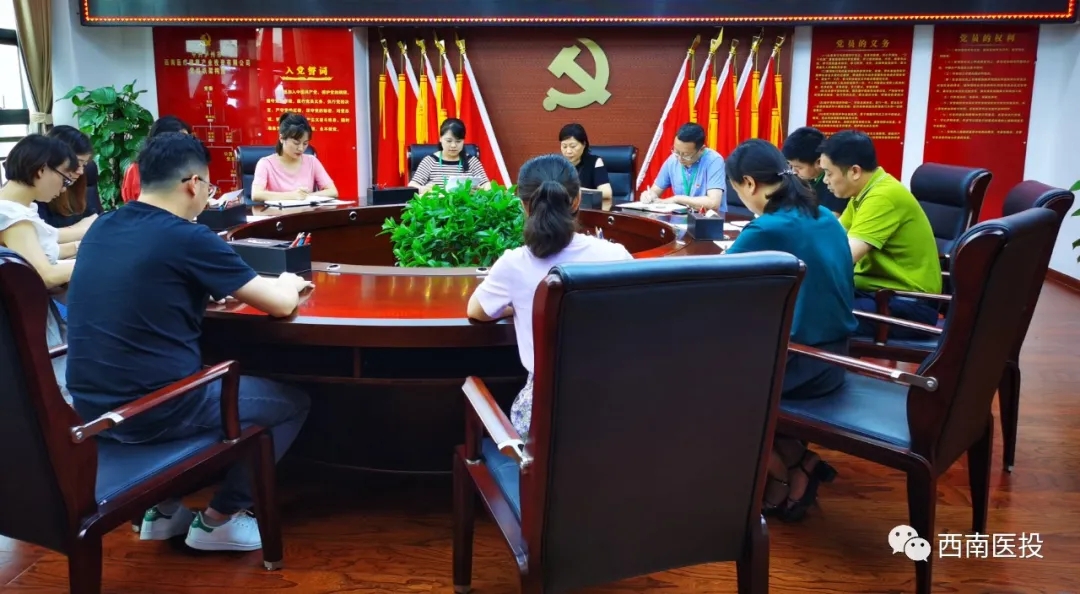 西南醫(yī)投集團第二黨支部開展“逐夢起新航，習(xí)近平寄語青年”黨課活動